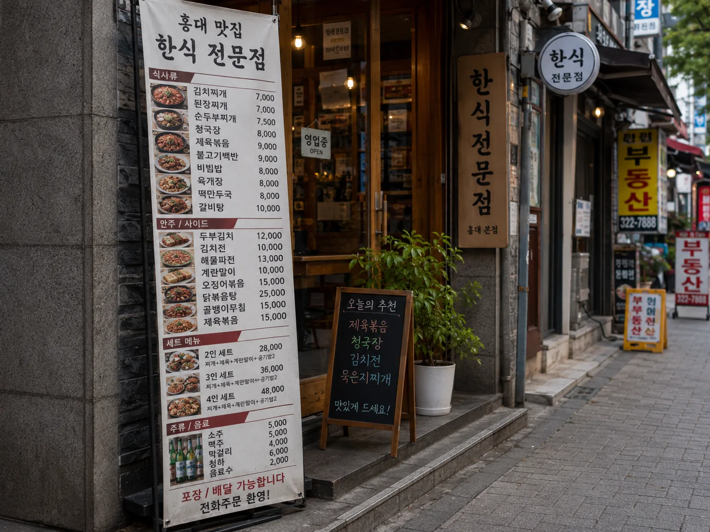 길가 메뉴 배너
